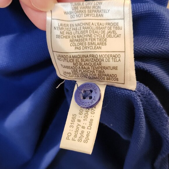 KU Embroidered Jayhawk Logo Antigua Men's XL Blue Polo - Picture 6 of 8